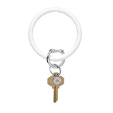 Leather Big O® Key Ring, Marshmello Basketweave