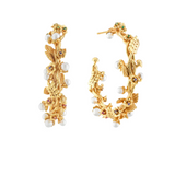 Meadow Grande Hoop Earrings, Pearl