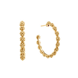 Berry Icon Medium Hoop Earrings, Gold