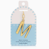 Initial Enamel Bag Charm/Key Chain