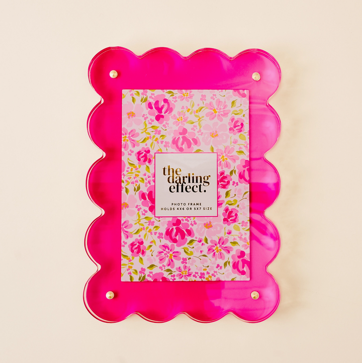 Rectangle Scalloped Acrylic Frame