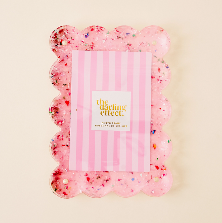 Rectangle Scalloped Acrylic Frame