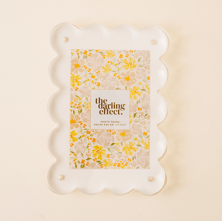 Rectangle Scalloped Acrylic Frame