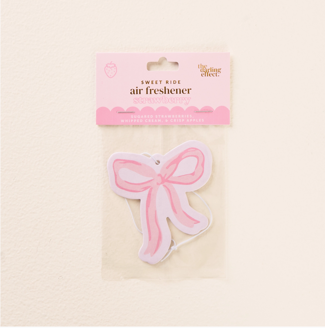 Sweet Ride Car Air Freshener, Pink Bow