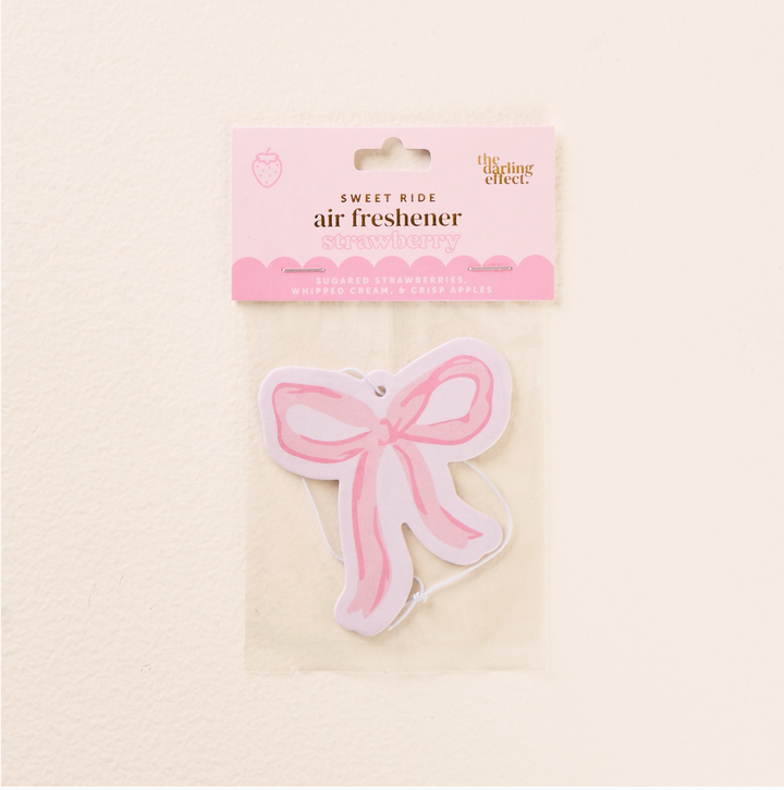 Sweet Ride Car Air Freshener, Pink Bow