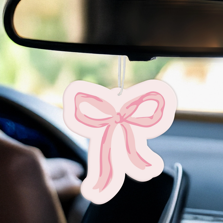 Sweet Ride Car Air Freshener, Pink Bow