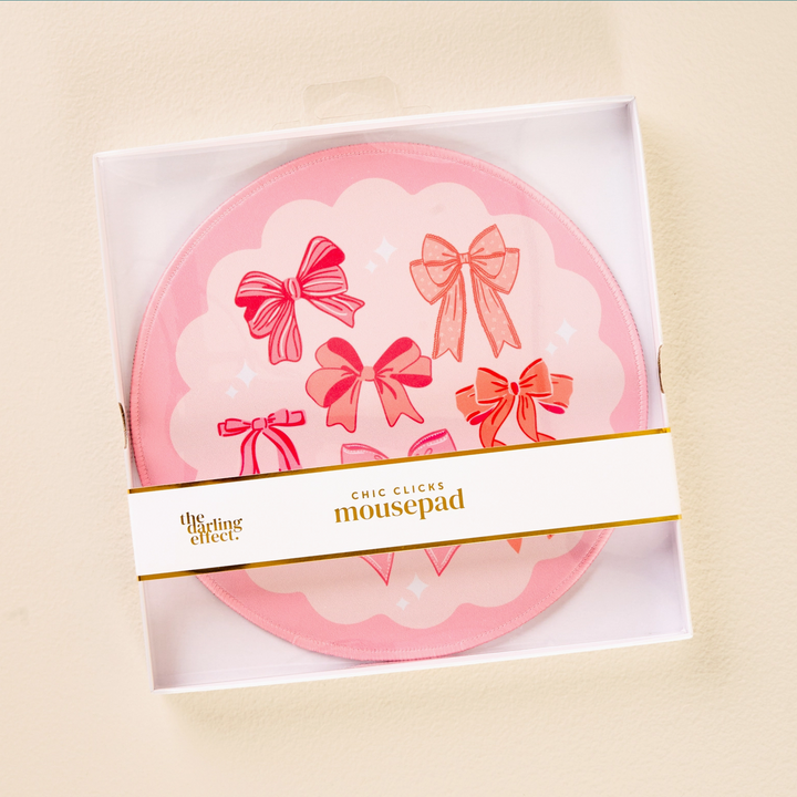Chic Clicks Mouse Pad, Blushing Bows