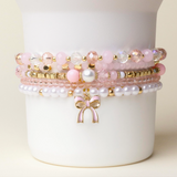 Tumbler Bracelet Stack, Coquette Charm