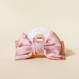 Satin Bow Claw Clip, Blush