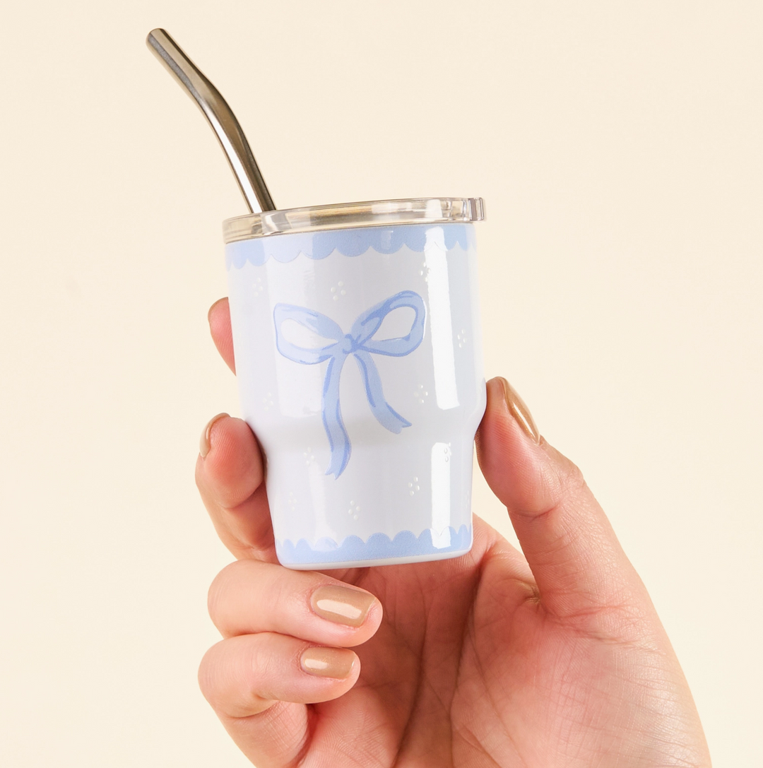 Tiny Tumbler 2oz, Bow Blue