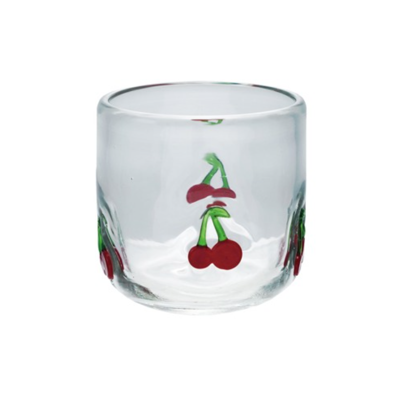 Embedded Cherries Glass