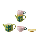 Rose Shaped Teapot, Mug & Saucer