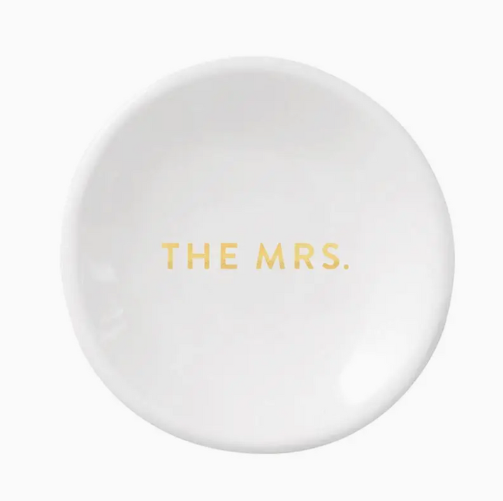 The Mrs Ceramic Ring Dish & Earrings
