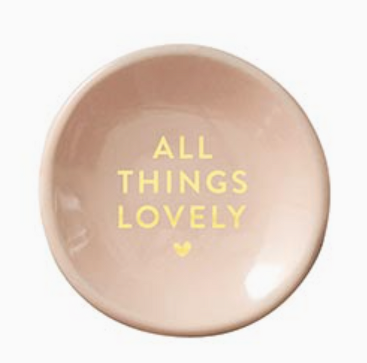 All Things Lovely Ceramic Ring Dish & Earrings