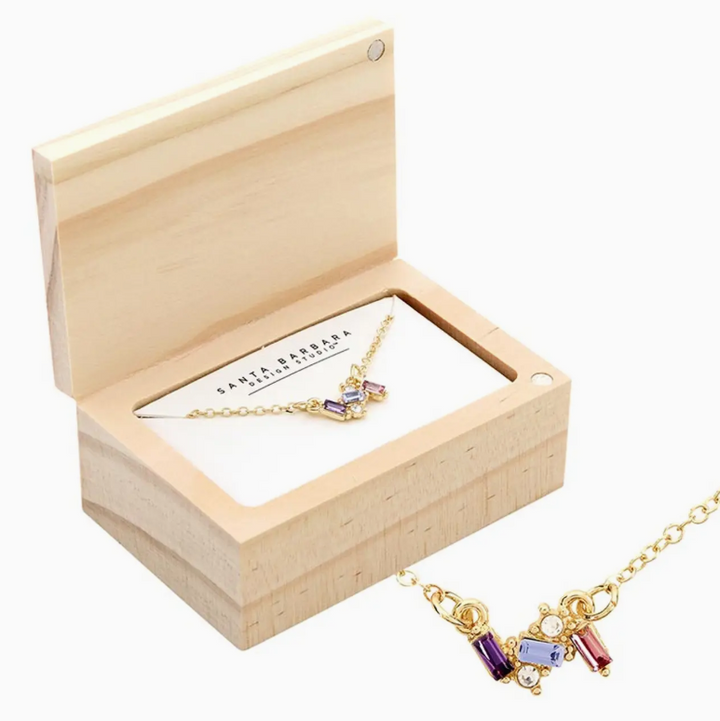 Let Your Soul Shine Treasure Box Necklace, Lavender