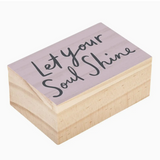 Let Your Soul Shine Treasure Box Necklace, Lavender