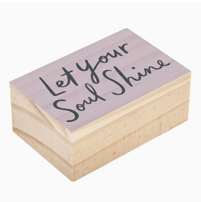 Let Your Soul Shine Treasure Box Necklace, Lavender