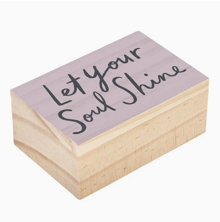 Let Your Soul Shine Treasure Box Necklace, Lavender