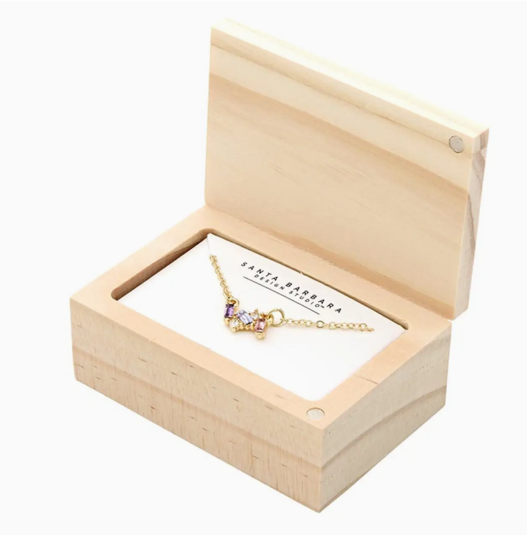 Let Your Soul Shine Treasure Box Necklace, Lavender