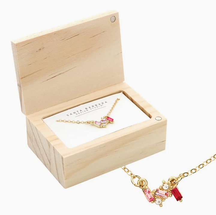 Love You So Much Treasure Box Necklace, Blush