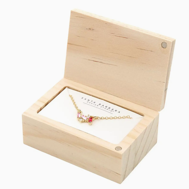 Love You So Much Treasure Box Necklace, Blush