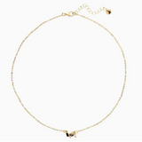 Flower Trio Treasure Box Necklace, Black