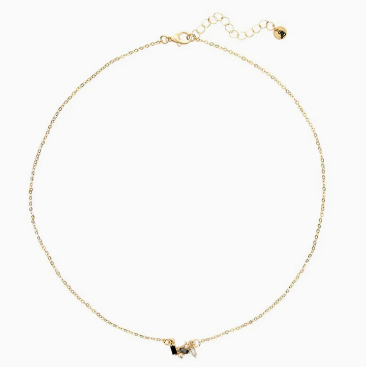 Flower Trio Treasure Box Necklace, Black
