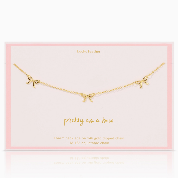 Beautiful Bows Necklace, Gold