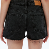 Ella Mid Rise Denim Shorts, Black
