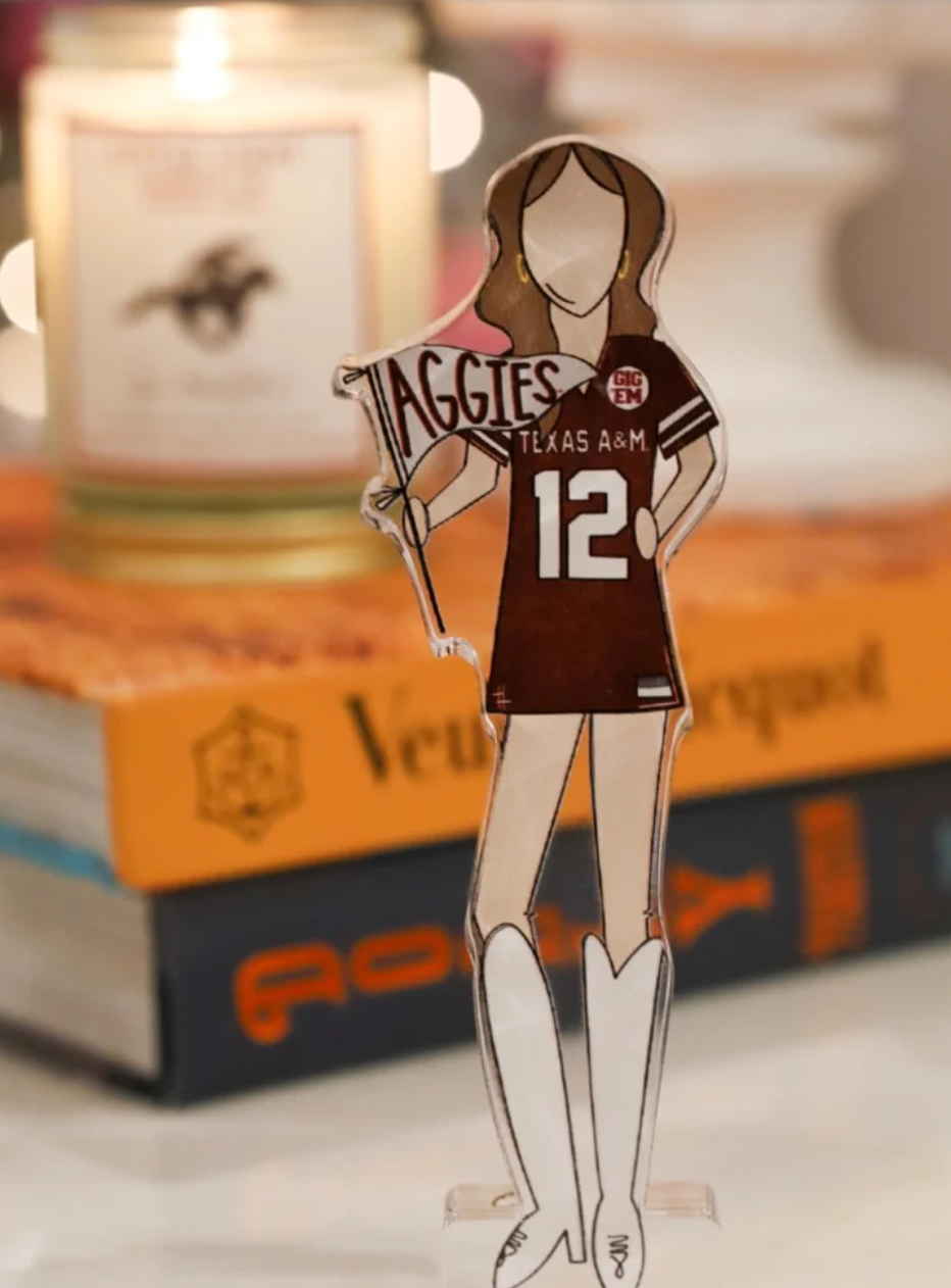 Texas A&M Girls Acrylic Block Shelfie