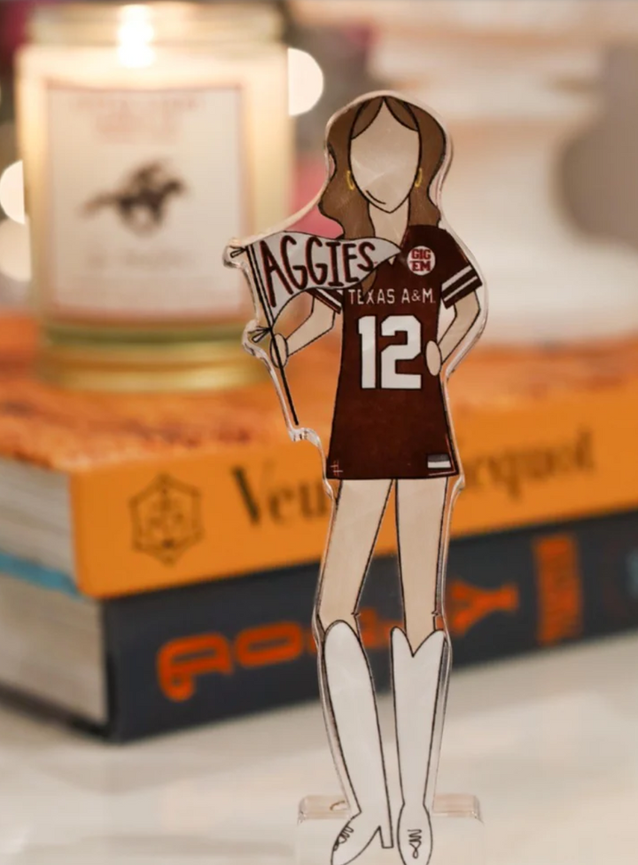 Texas A&M Girls Acrylic Block Shelfie