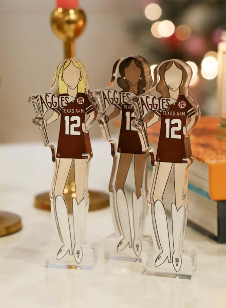 Texas A&M Girls Acrylic Block Shelfie