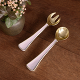 Encanto Soho Salad Servers - Camellia/White