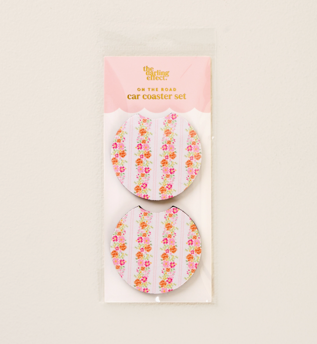 On the Road Car Coaster Set, Petal Parade Pink