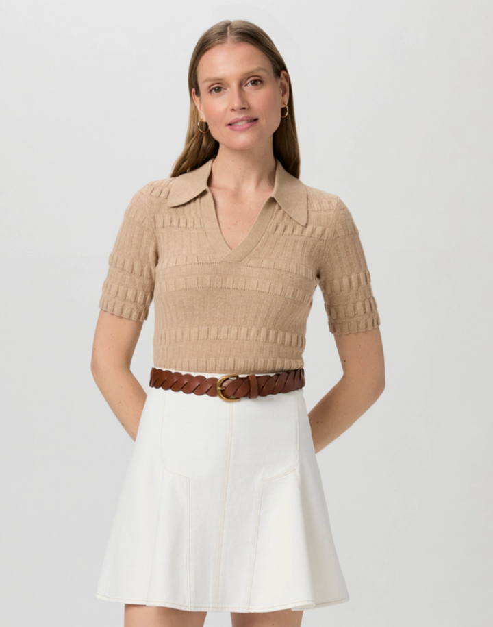 Adaline Mini Skirt, Contrast Ecru