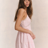 Docila Heritage Cotton Mini Dress, Pink