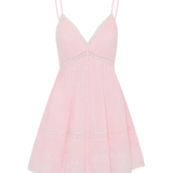 Docila Heritage Cotton Mini Dress, Pink