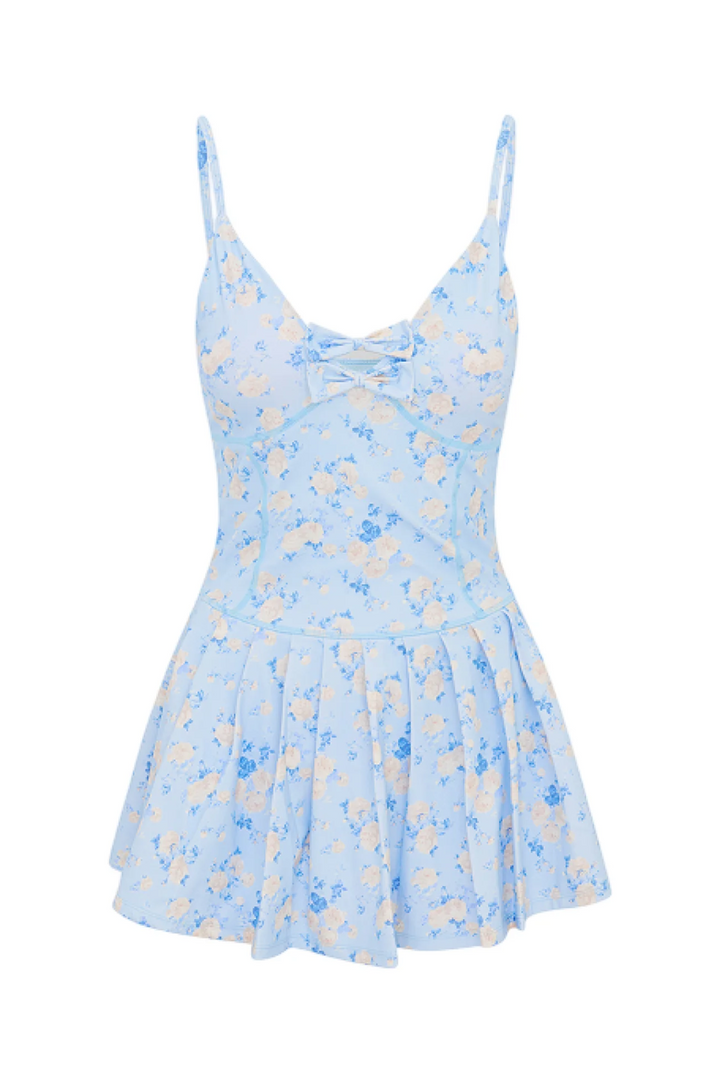 Hubert Floral Active Dress, Whisper Blue