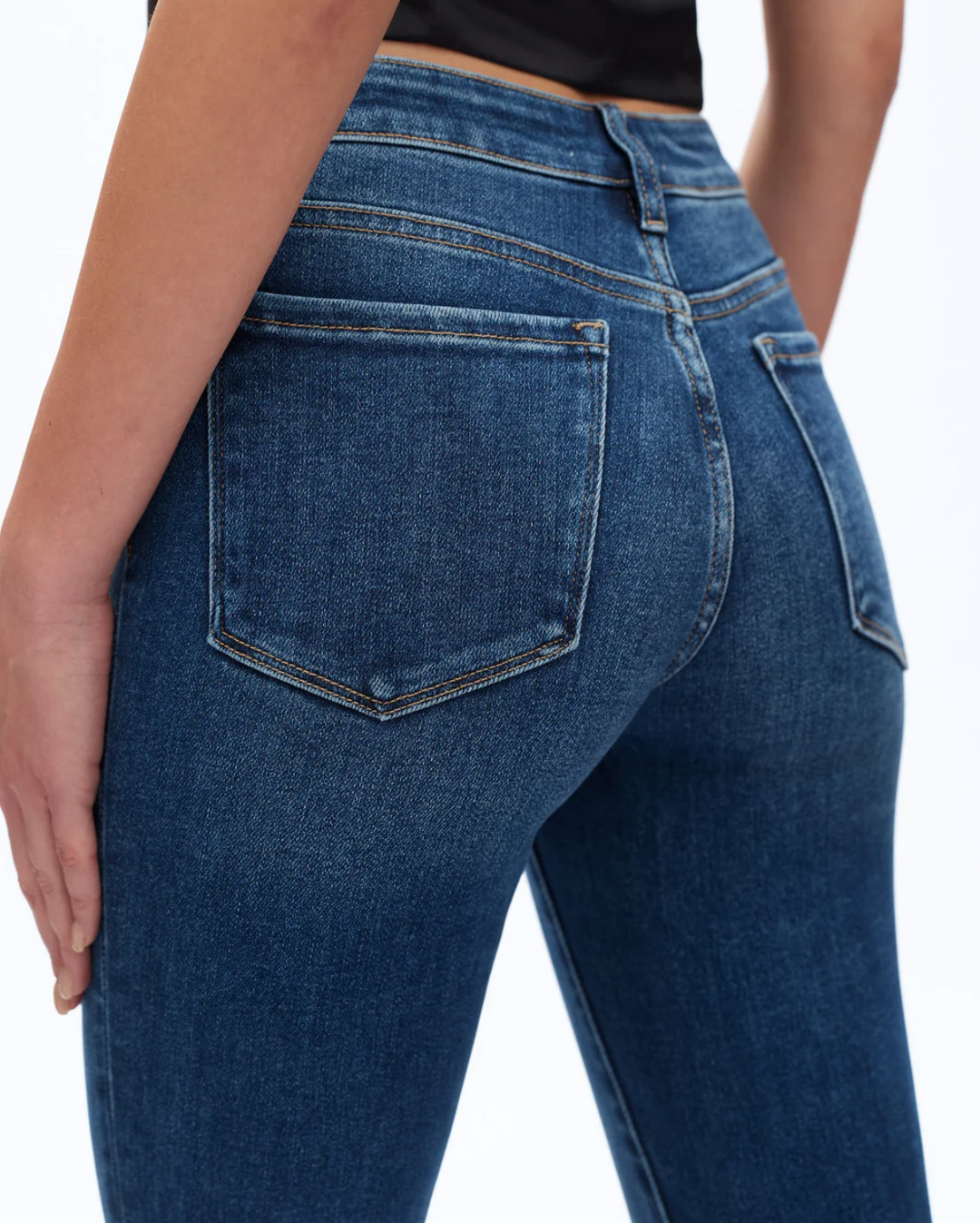 Mid Rise Cropped Bootcut Denim Jeans, Diamonds