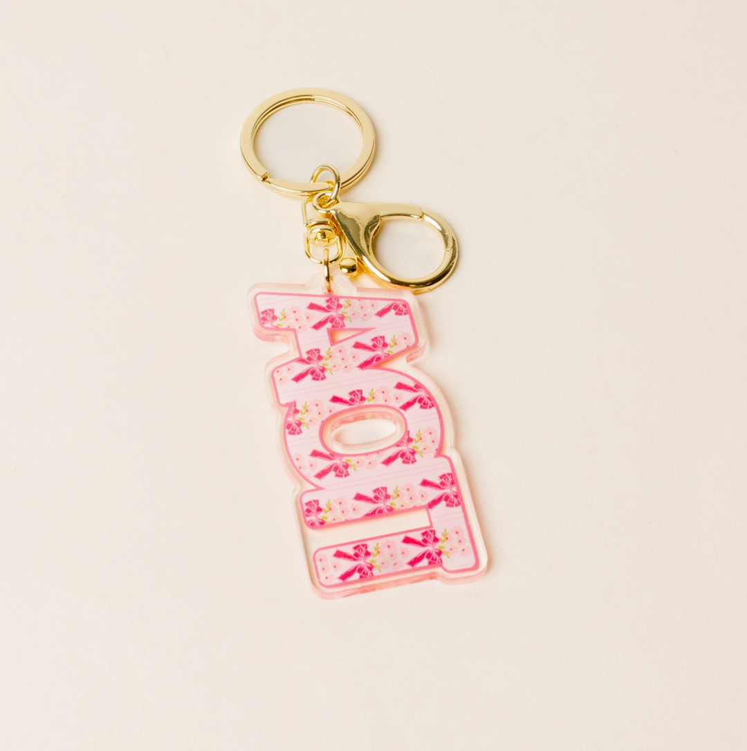 Sorority Oh So Fancy Letter Acrylic Keychain