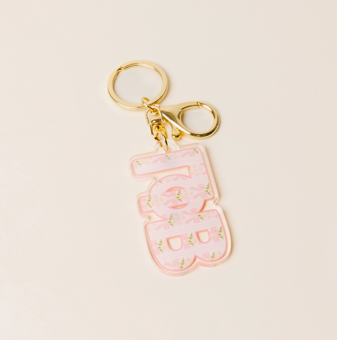 Sorority Oh So Fancy Letter Acrylic Keychain