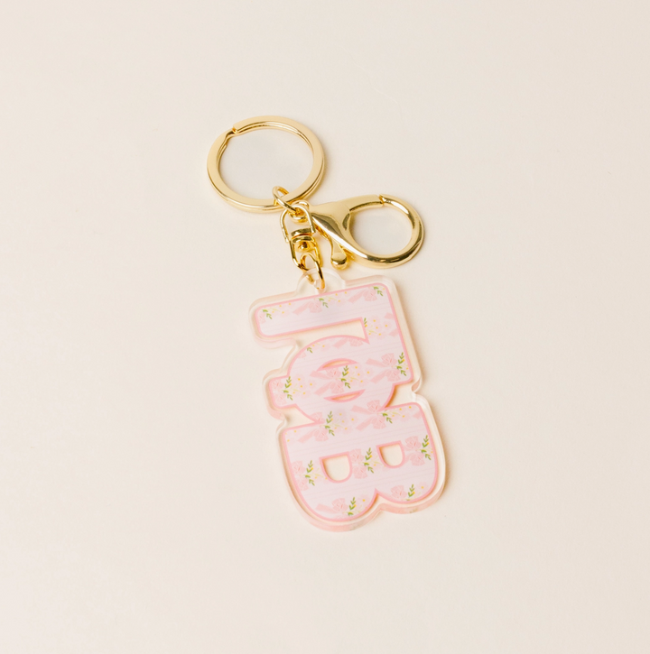 Sorority Oh So Fancy Letter Acrylic Keychain