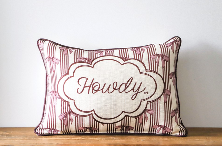Howdy Bow Pattern Pillow