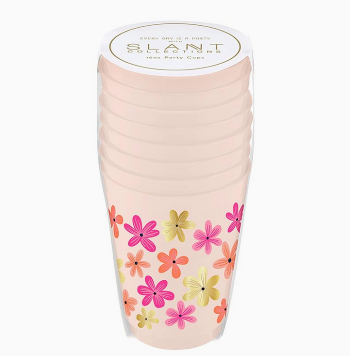 Floral Pattern Frost Flex Cups