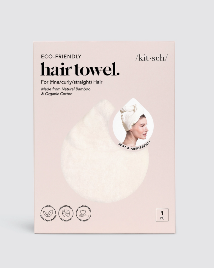 Quick Dry Hair Towel Turban, Ivory