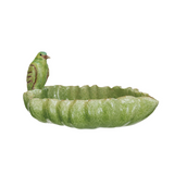 Decorative Leaf Shaped Bowl w/ Bird