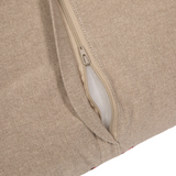 20" Square Cotton Velvet Printed Pillow with Chambray Back