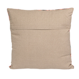 20" Square Cotton Velvet Printed Pillow with Chambray Back