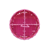 Woven Plastic Caddy, Pink/Red