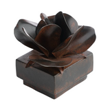 Rose Box w/ Forged Rose Atop, Iron